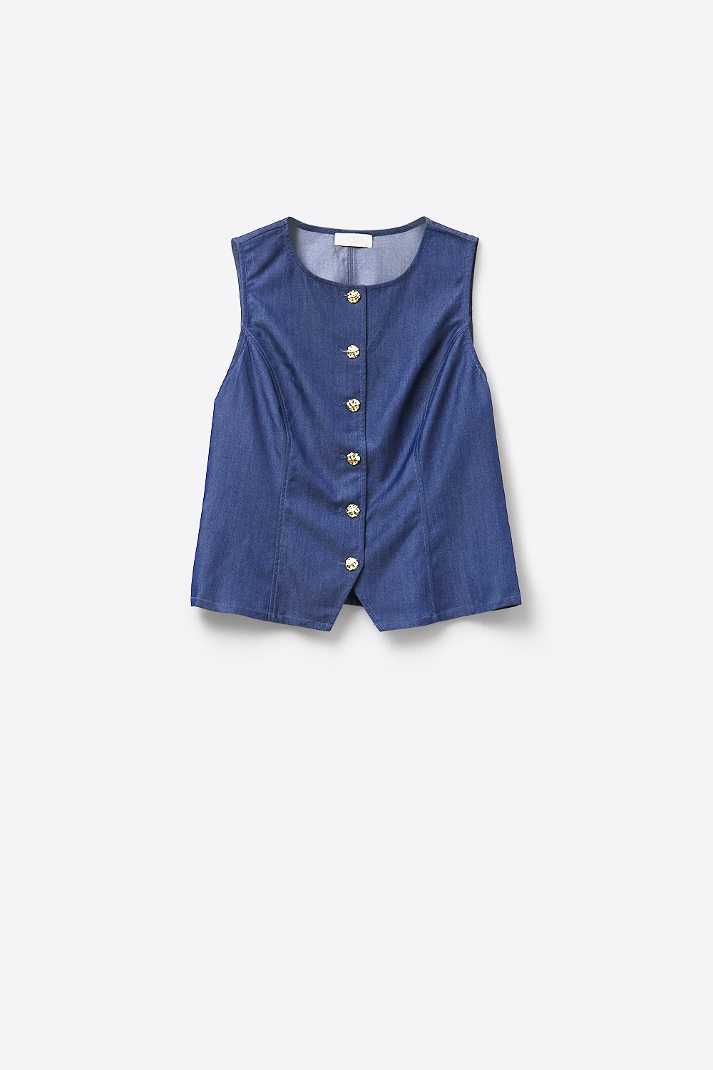 Ensemble débardeur sans manches à boutons et pantalon large