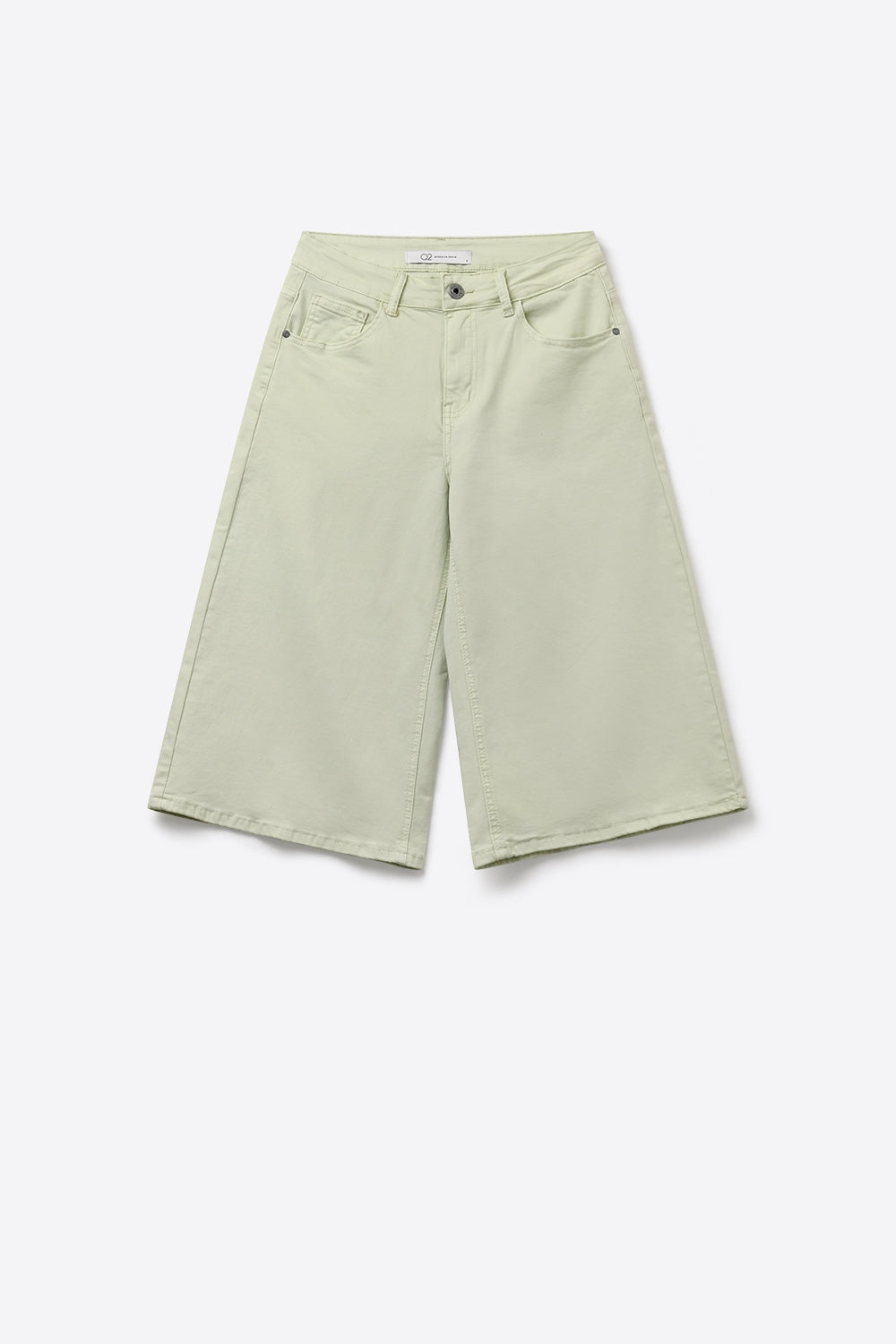 Short en jean extensible Bermuda en vert menthe