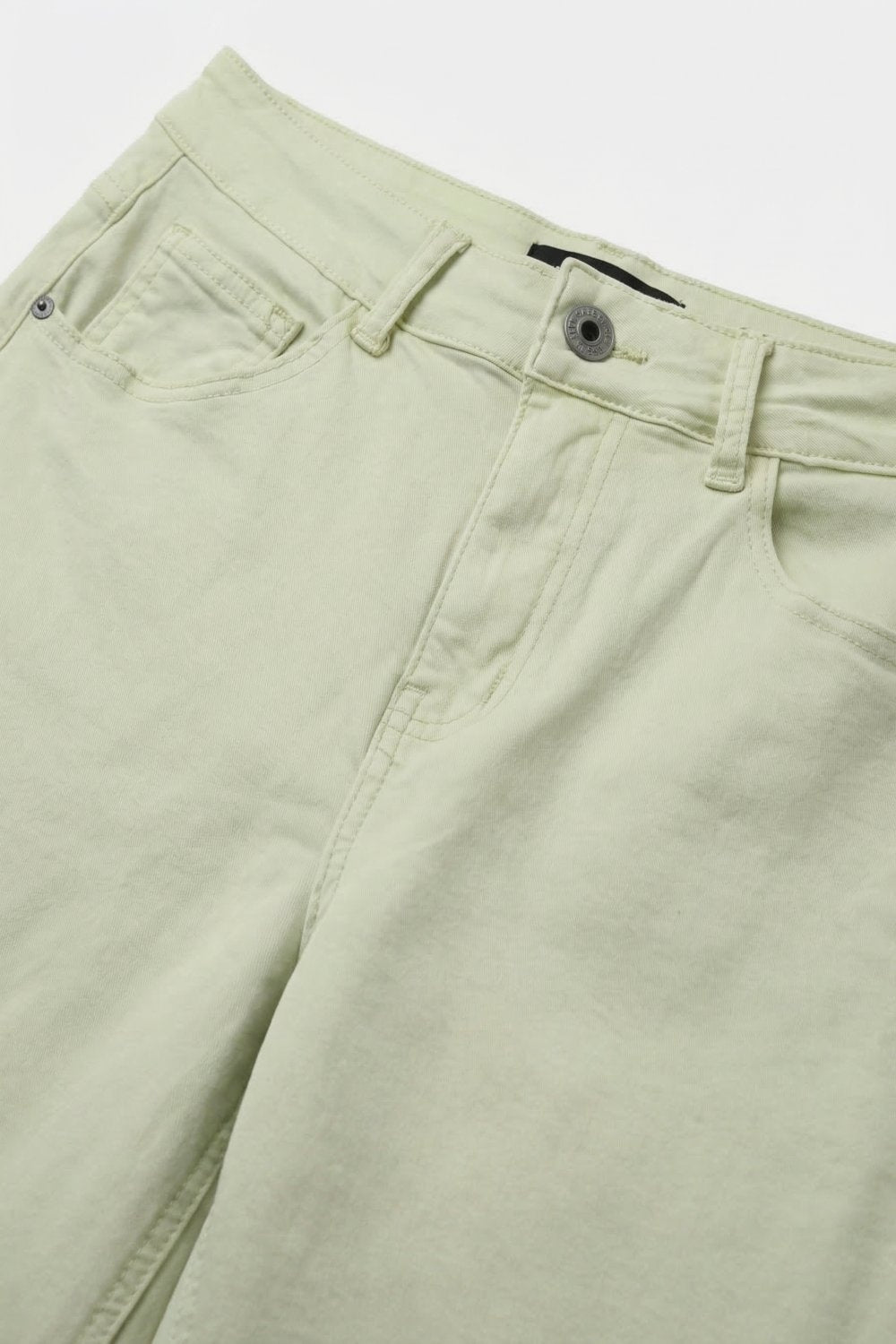 Short en jean extensible Bermuda en vert menthe