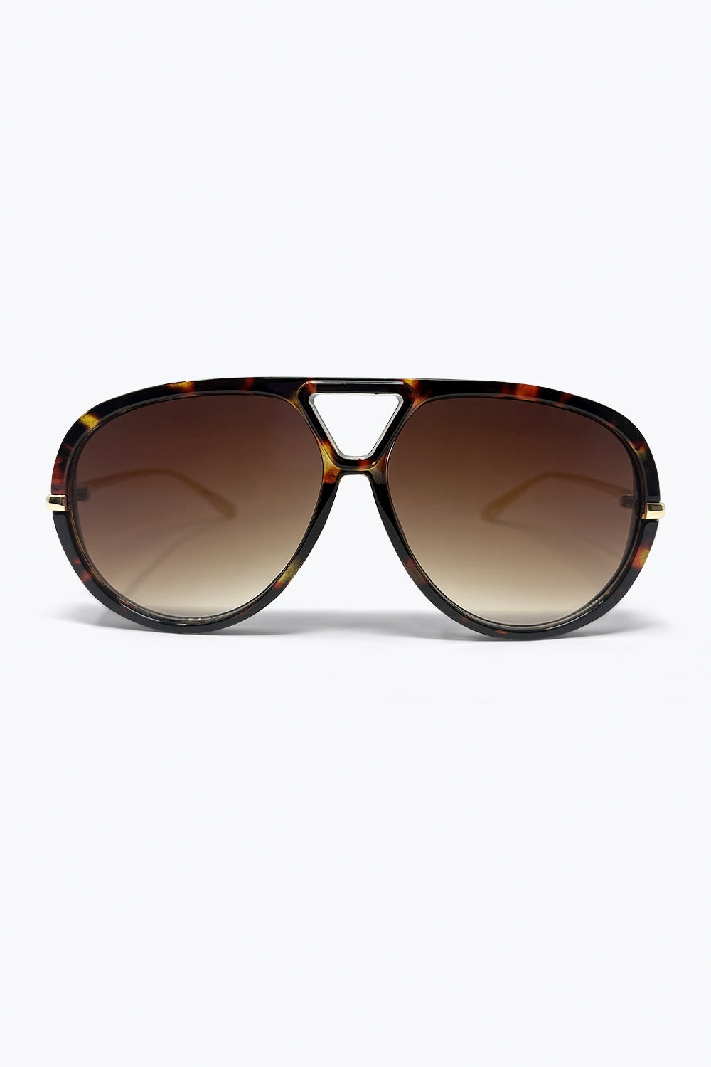 Lunettes de soleil aviateur écaille avec verres dégradés