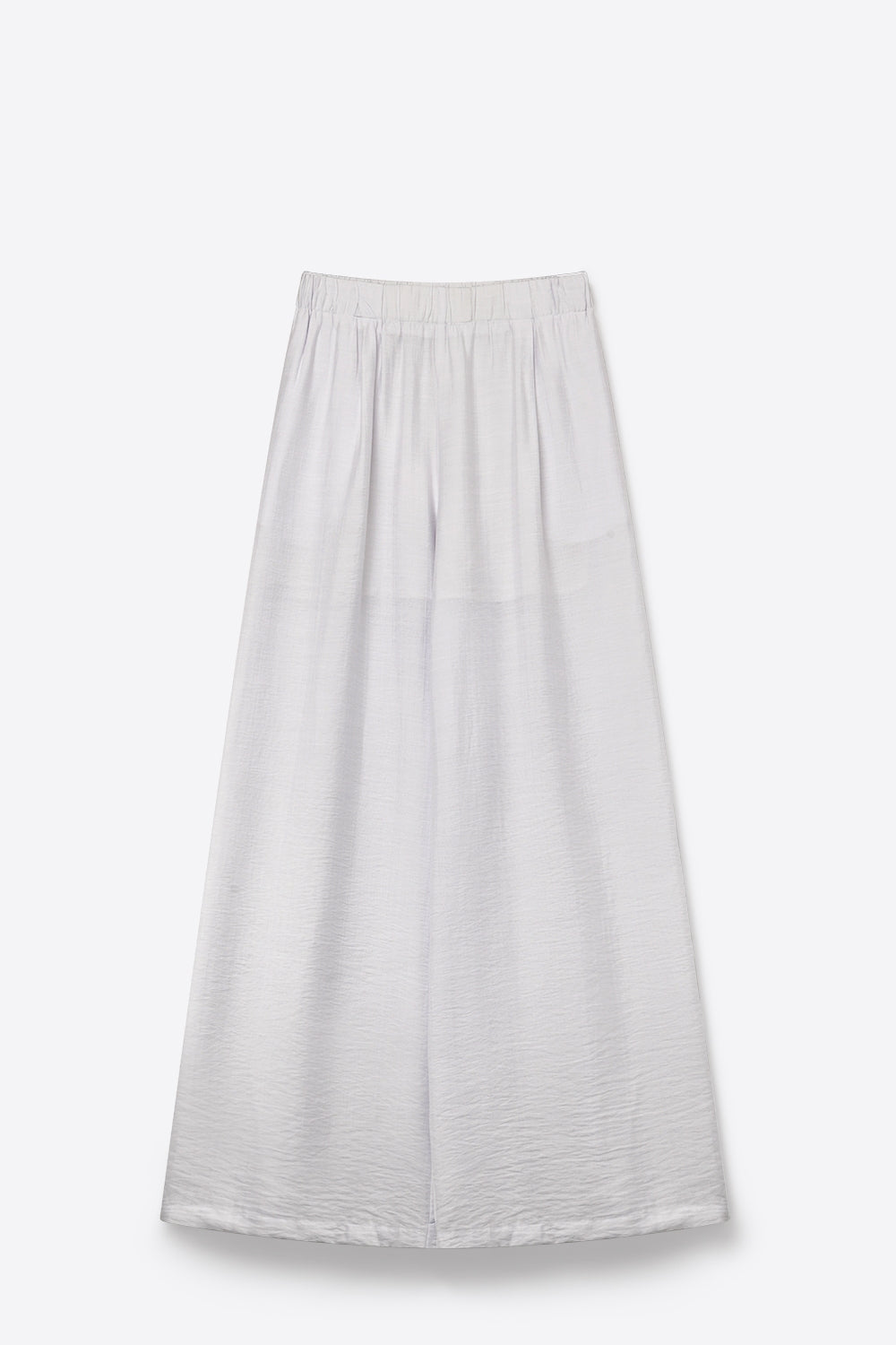 Pantalon large blanc léger tissé à taille élastique