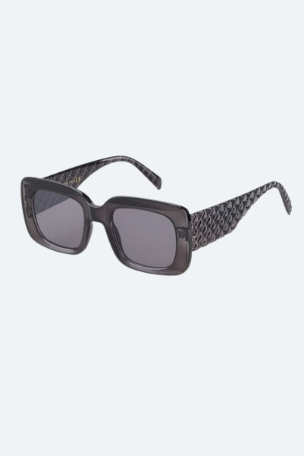 Lunettes de soleil oversized rectangulaires vintage en gris