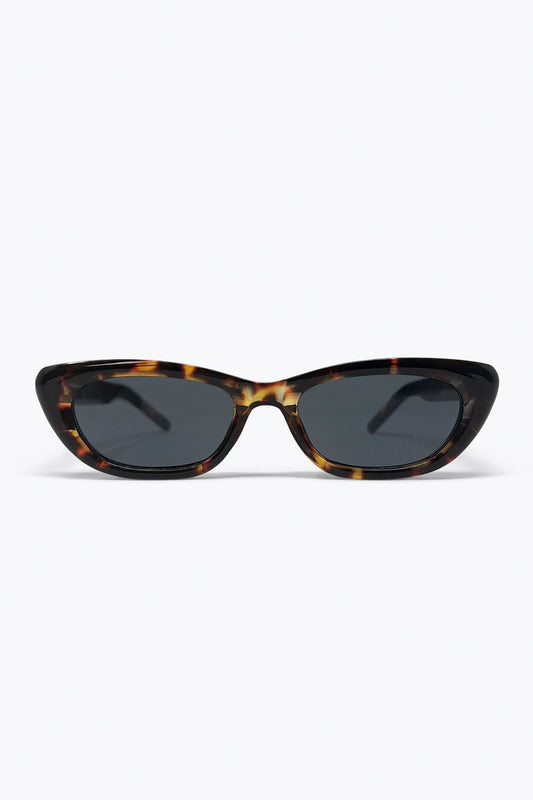 Lunettes de soleil œil de chat en acétate écaille de tortue multicolore