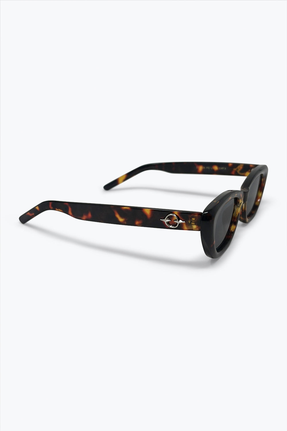 Lunettes de soleil œil de chat en acétate écaille de tortue multicolore