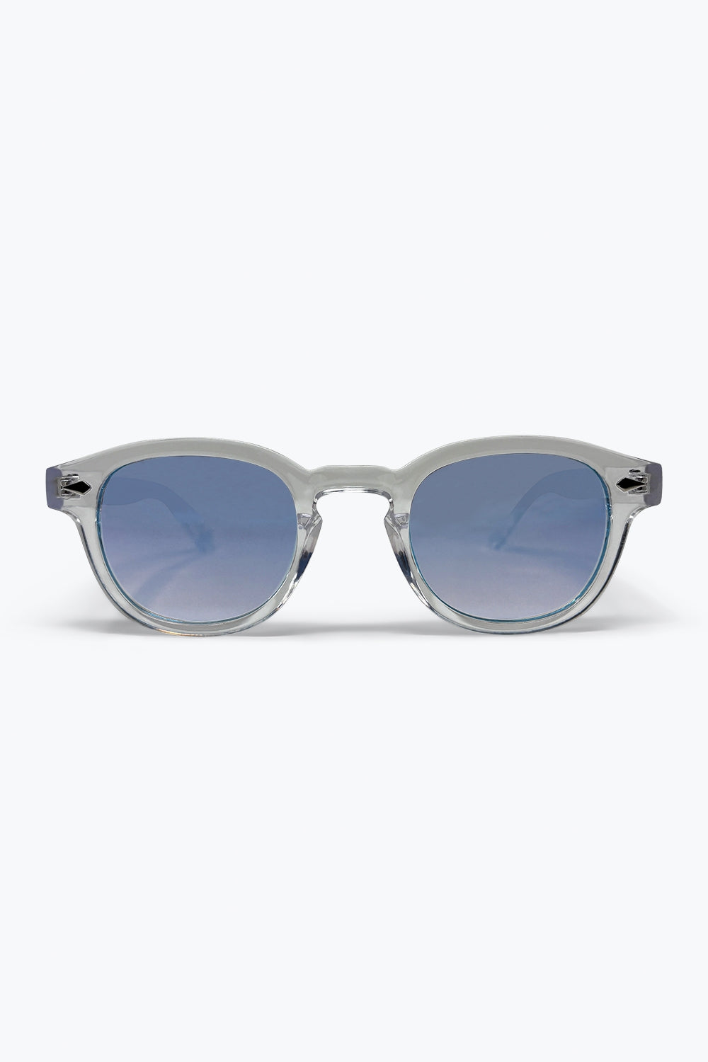Lunettes de soleil rondes transparentes avec verre dégradé BabyPink