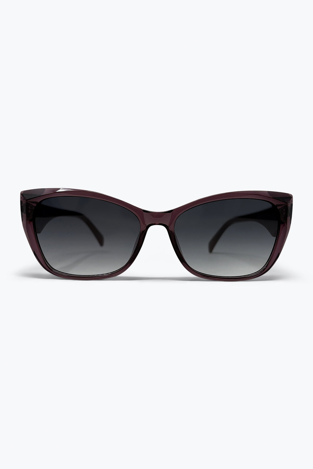 Lunettes de soleil oversize à monture œil de chat avec verres dégradés bordeaux