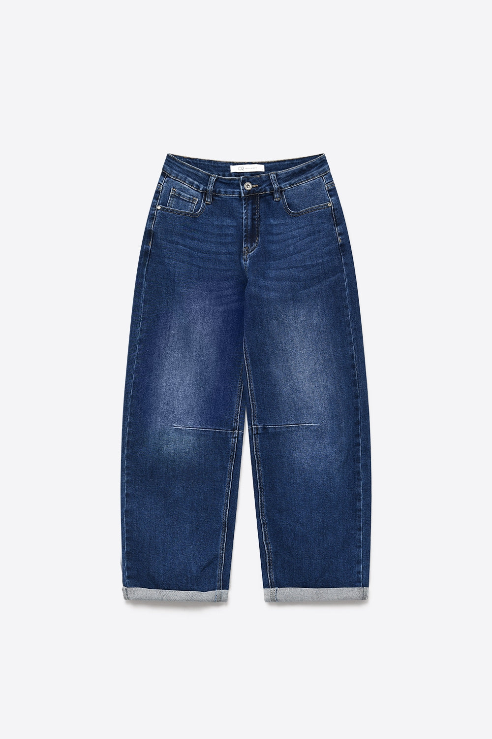 Jeans Basic Barrel Style en bleu moyen