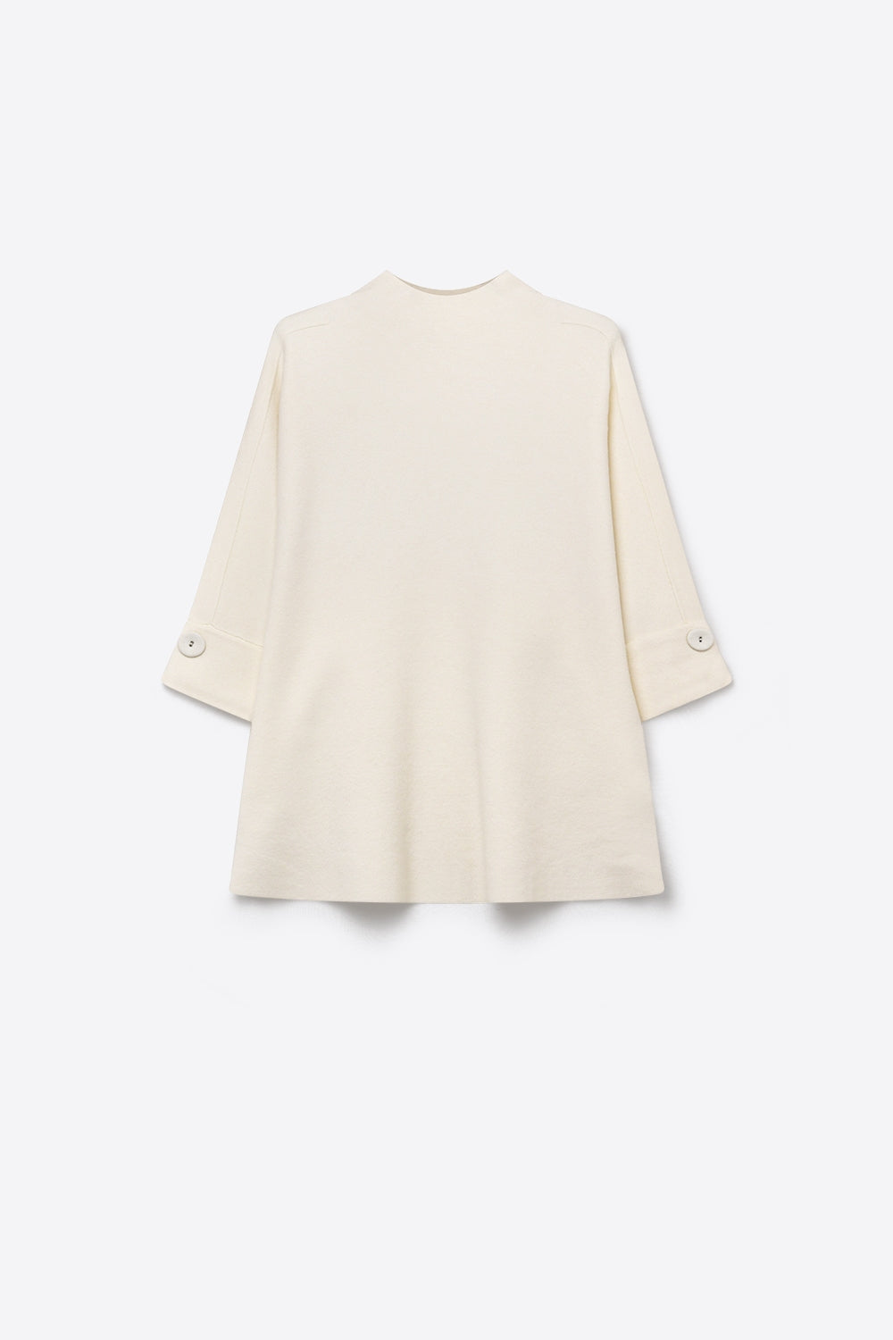 Pull blanc en tricot avec détails de boutons