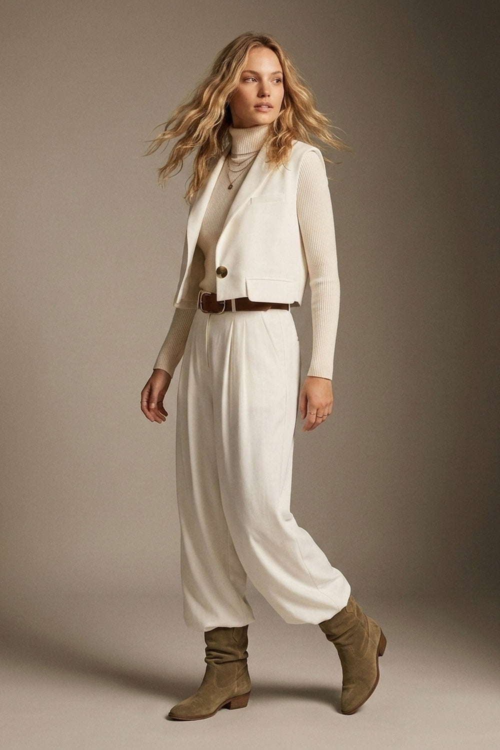 Gilet Court à Revers Châle Blanc Tissé sur Mesure à Un Bouton