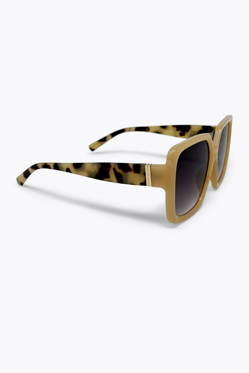 Lunettes de soleil surdimensionnées avec monture carrée en dégradé et couleur camel
