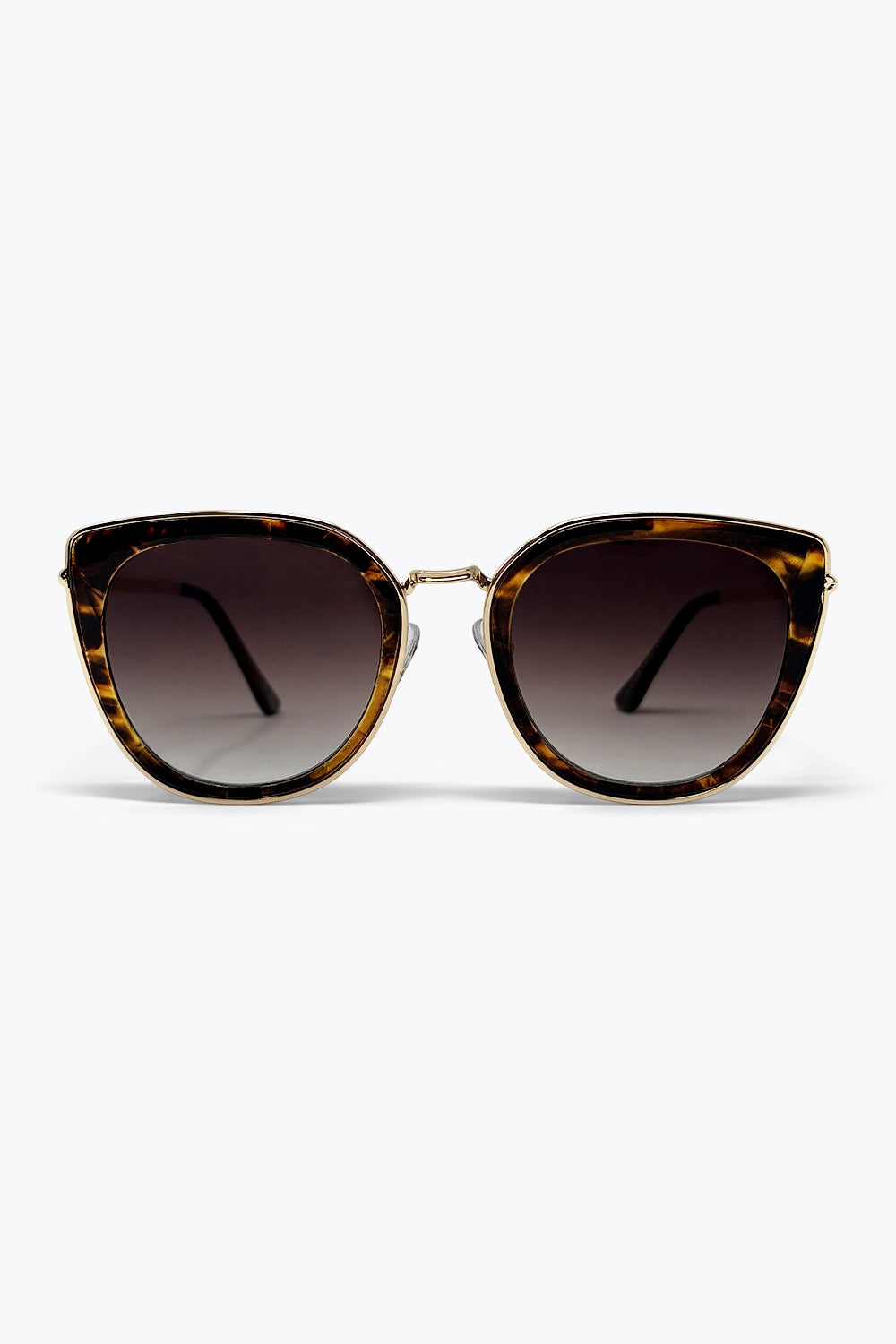 Lunettes de soleil œil de chat écaille de tortue marron avec verres dégradés