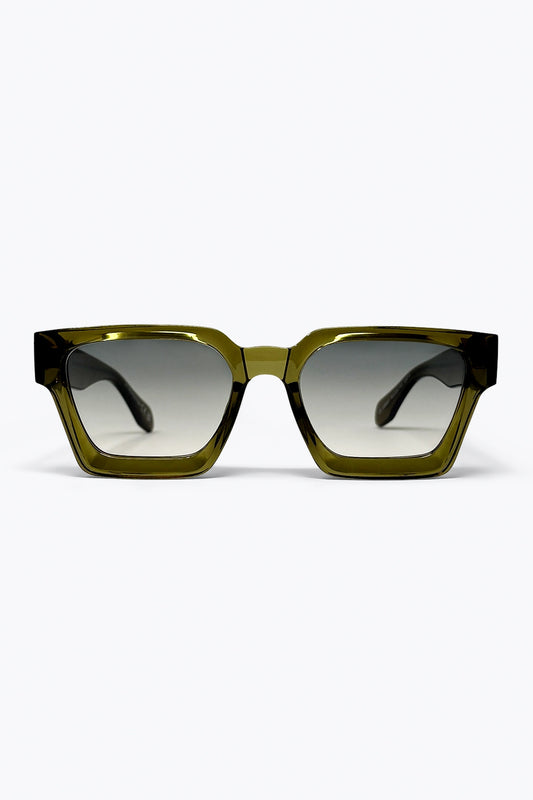 Lunettes de soleil urbaines avec monture carrée et verres dégradés