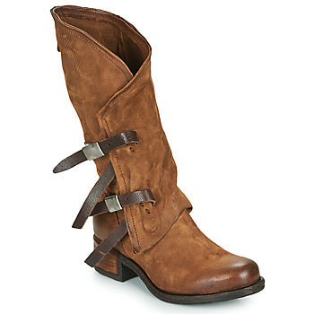 Bottes femmes Airstep / A.S.98  ISPERIA BUCKLE  Marron