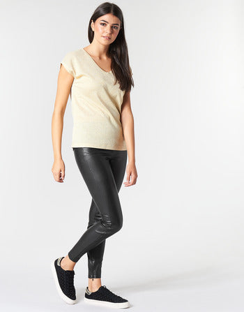 T-shirt femmes Only  ONLSILVERY  Doré