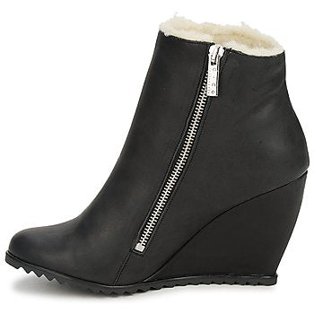 Bottines femmes D.Co Copenhagen  SALLY ZIPPER  Noir