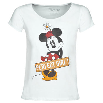 T-shirt femmes Yurban  DISNEY MINNIE PERFECT GIRL  Blanc