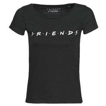 T-shirt femmes Yurban  FRIENDS LOGO  Noir