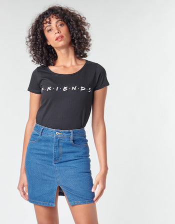 T-shirt femmes Yurban  FRIENDS LOGO  Noir