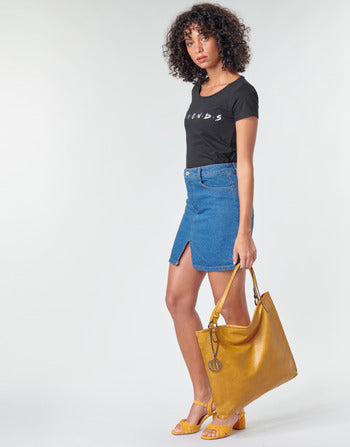 T-shirt femmes Yurban  FRIENDS LOGO  Noir