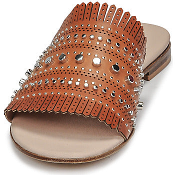 Mules femmes Fru.it  6765-100-CUOIO  Marron