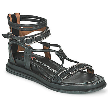 Sandales femmes Airstep / A.S.98  POLA SQUARE  Noir