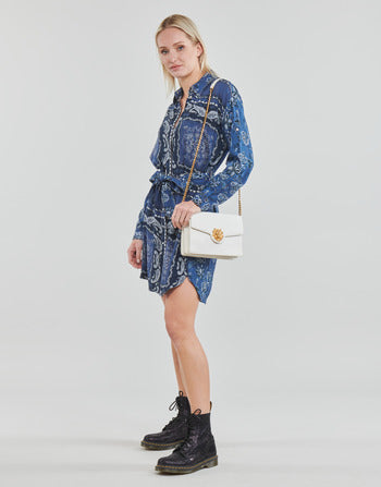 Robe courte femmes Liu Jo  ABITO CAMICIA DEN.BLUE PRINTS WASH  Bleu