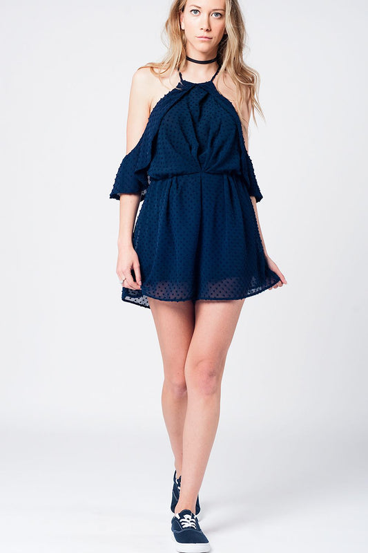 Combinaison navy à épaules dénudées