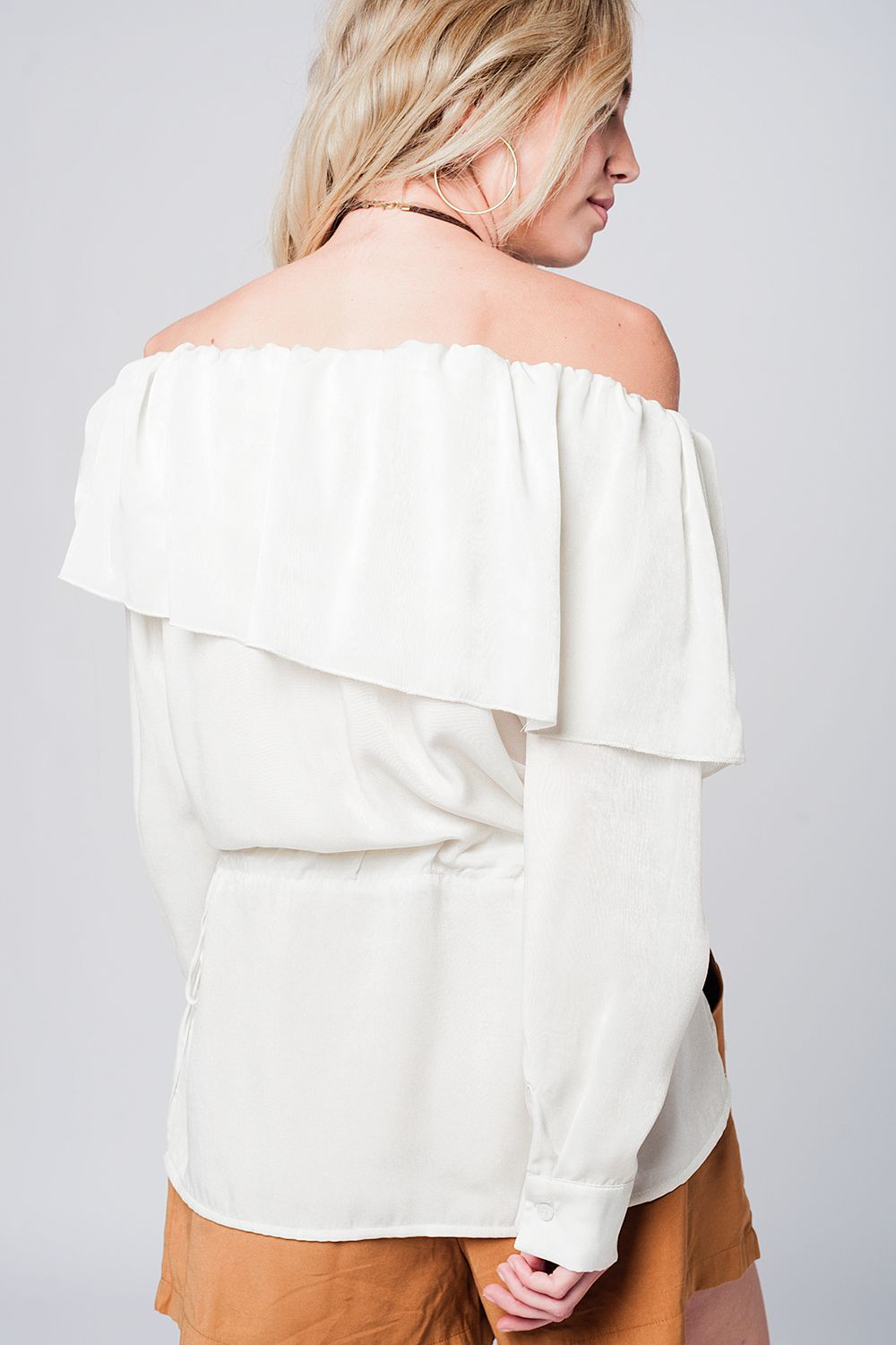 Top beige effet irisé