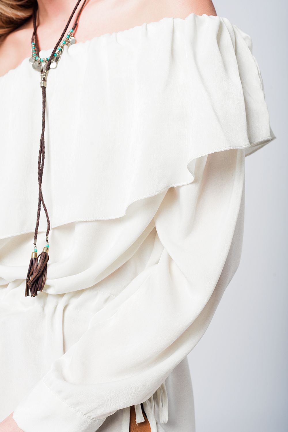 Top beige effet irisé