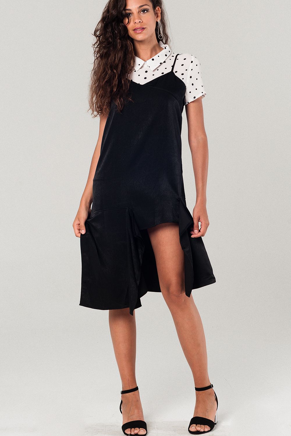 Robe légère asymétrique noire