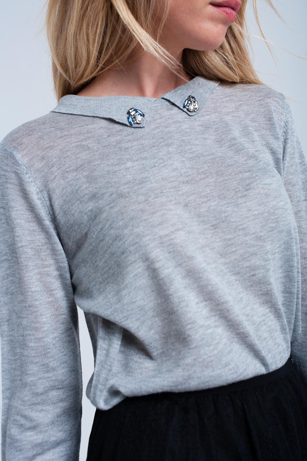 Pull léger gris