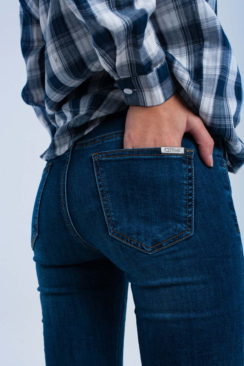 Jean skinny avec fermeture éclair