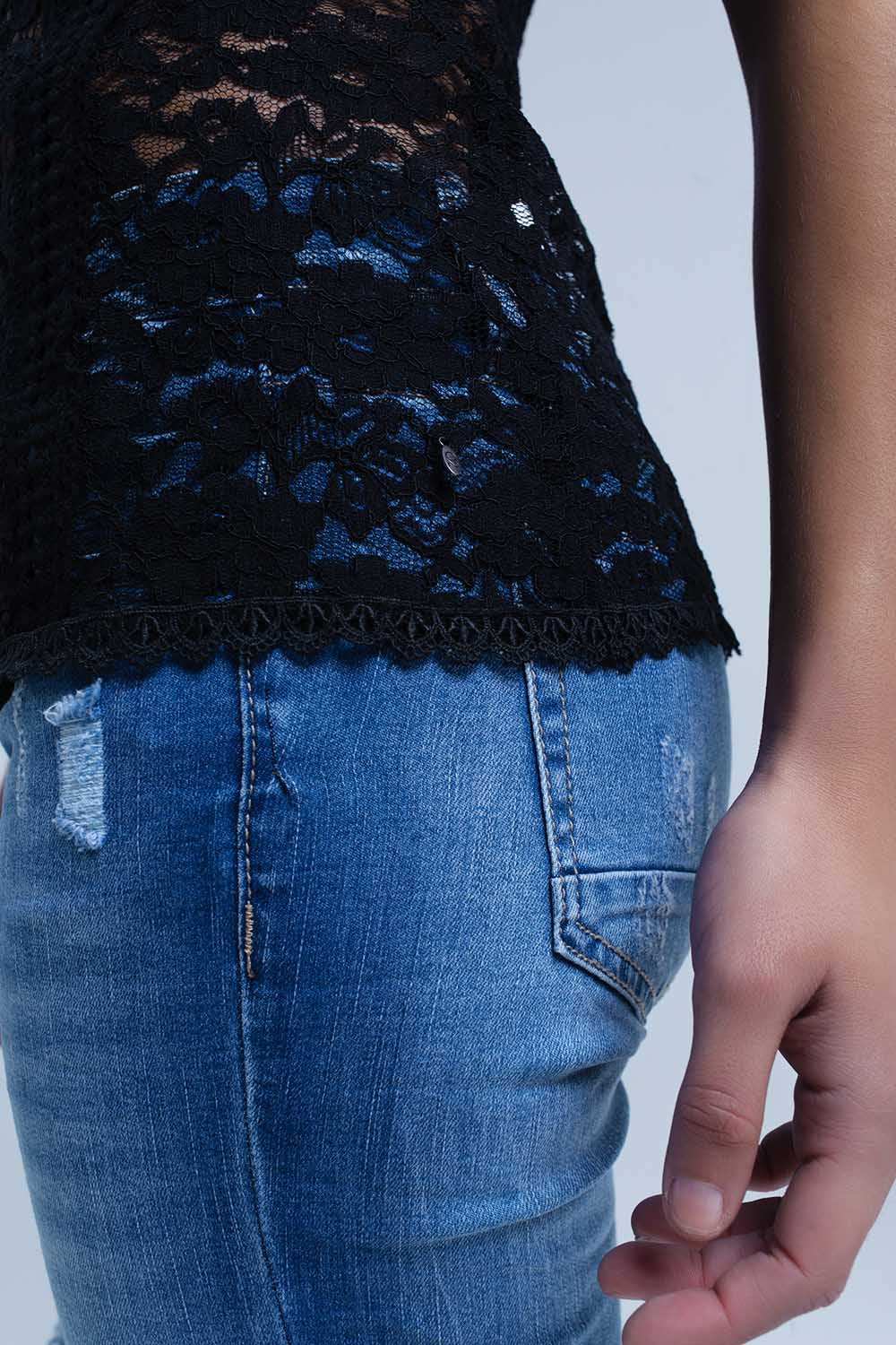 Jeans skinny avec déchirures