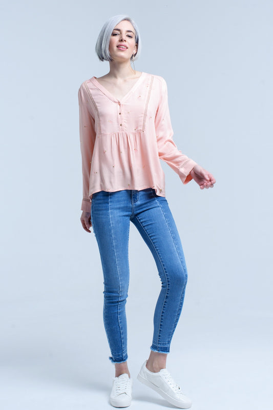 Jean en denim deux tons