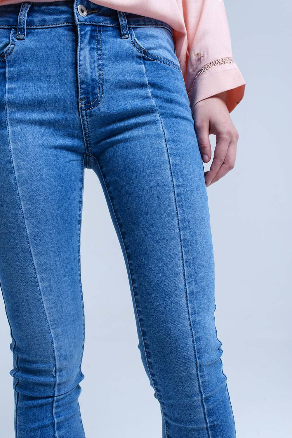 Jean en denim deux tons