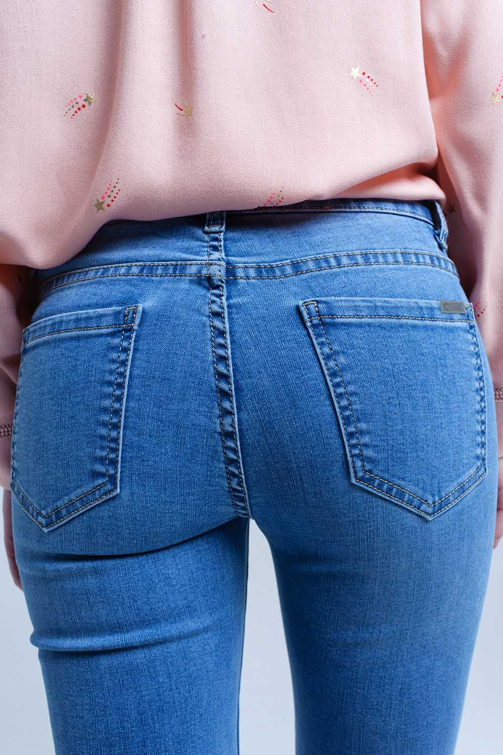 Jean en denim deux tons