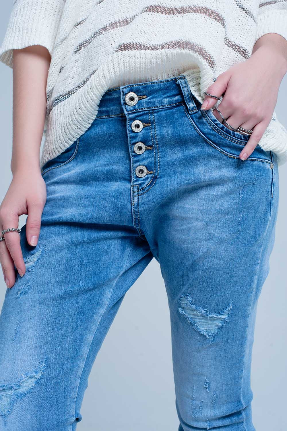 Jean boyfriend effet vieilli