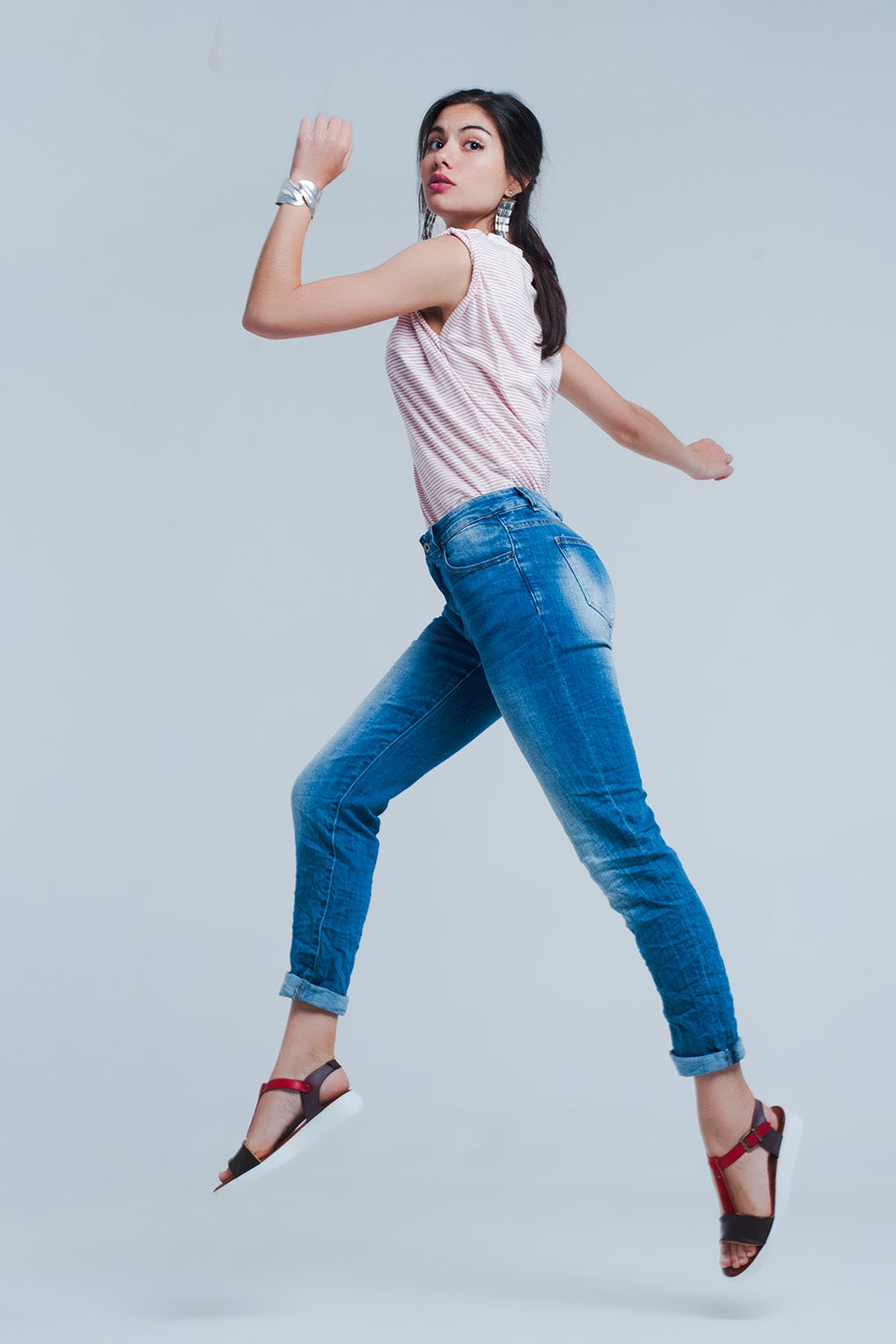 Jean skinny effet froissé
