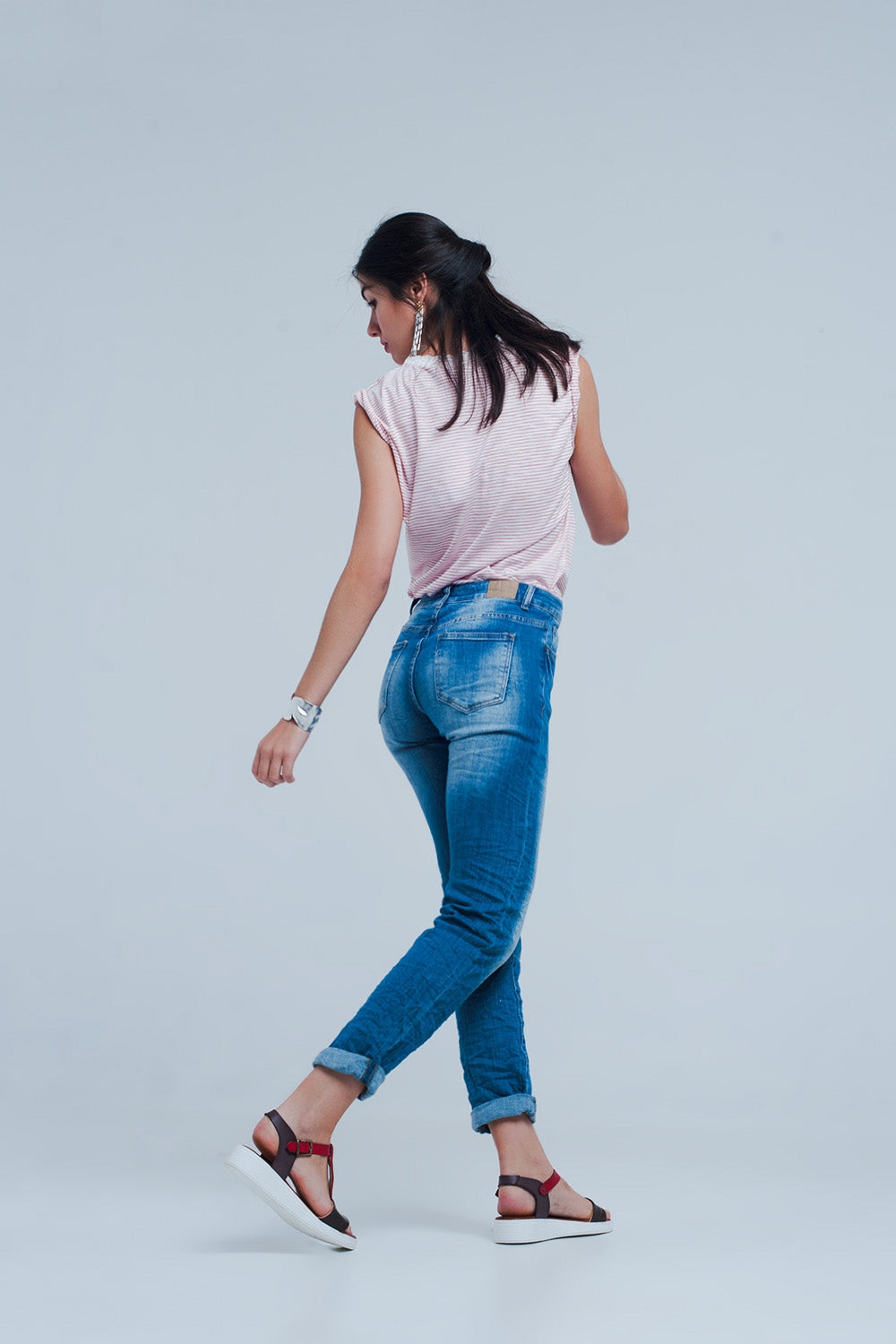 Jean skinny effet froissé