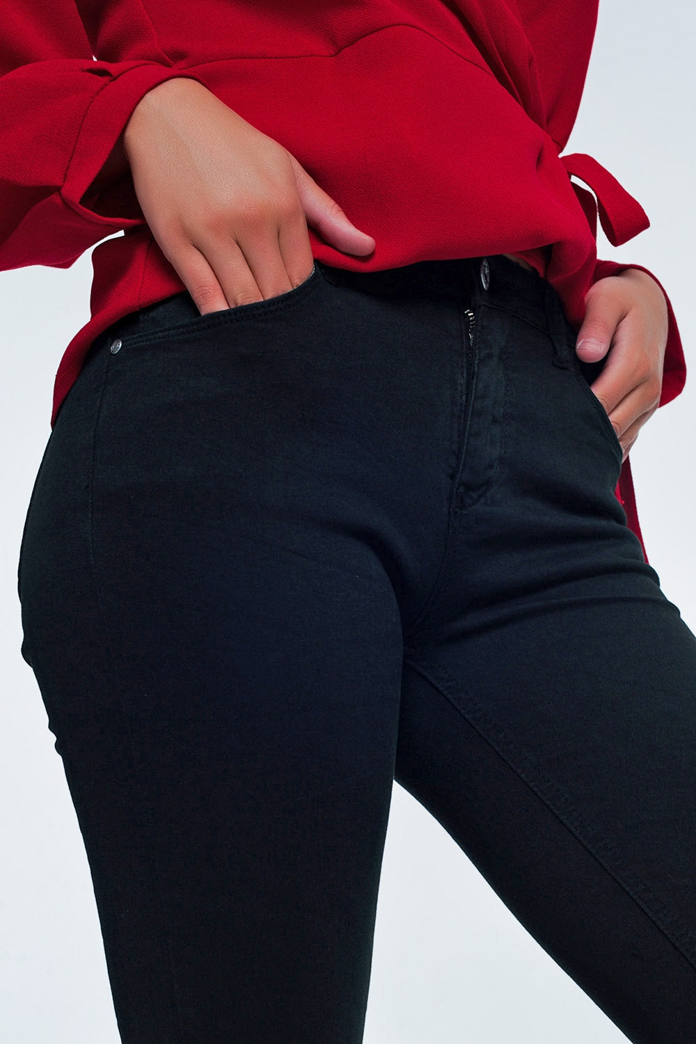 Jean à taille haute noir