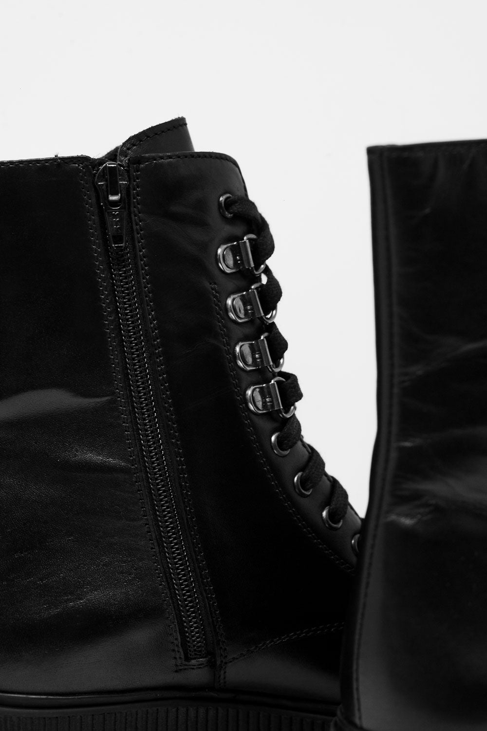 Bottes à lacets Noir