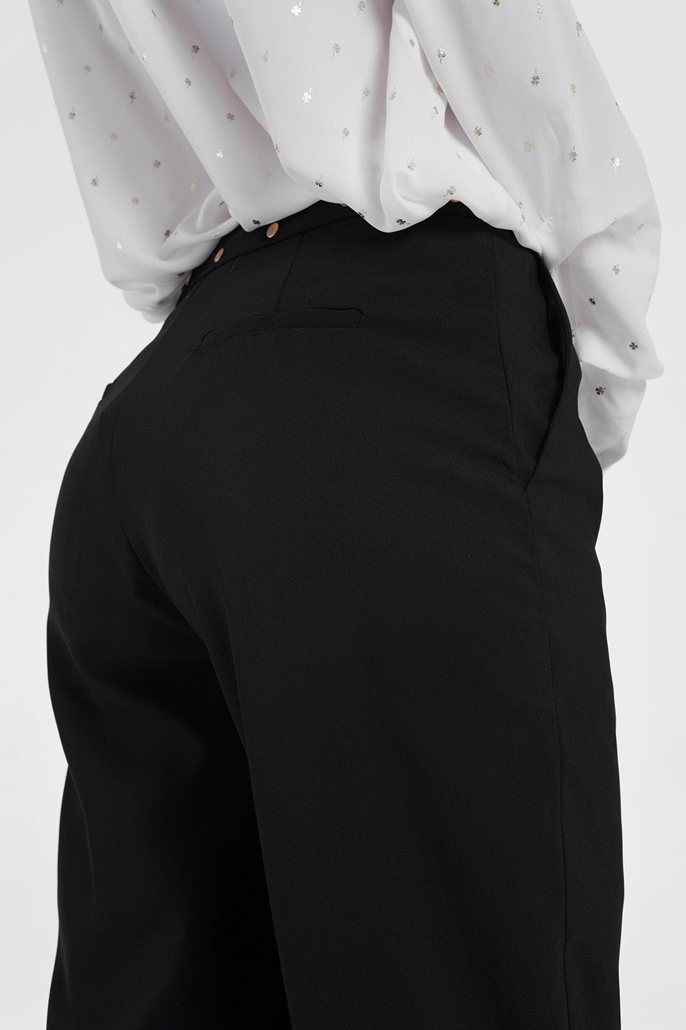 Pantalon avec ceinture Noir
