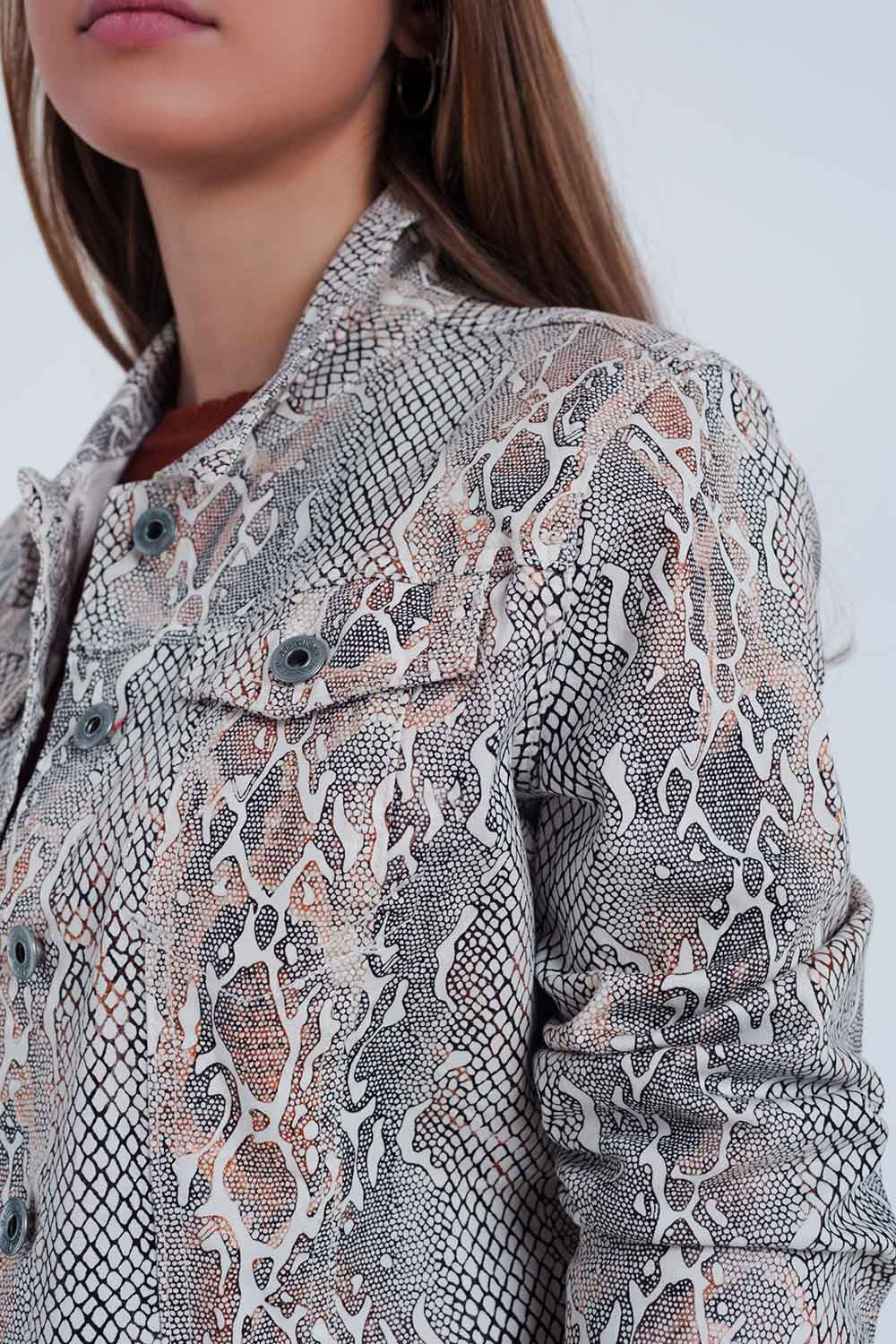 Veste à imprimé peau de serpent