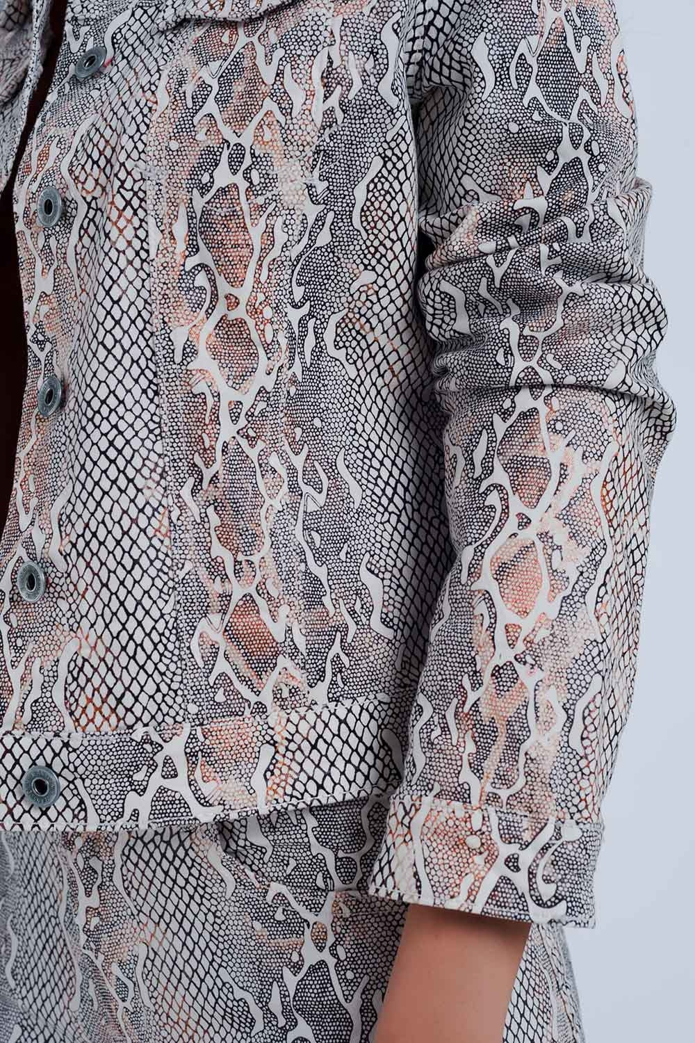 Veste à imprimé peau de serpent