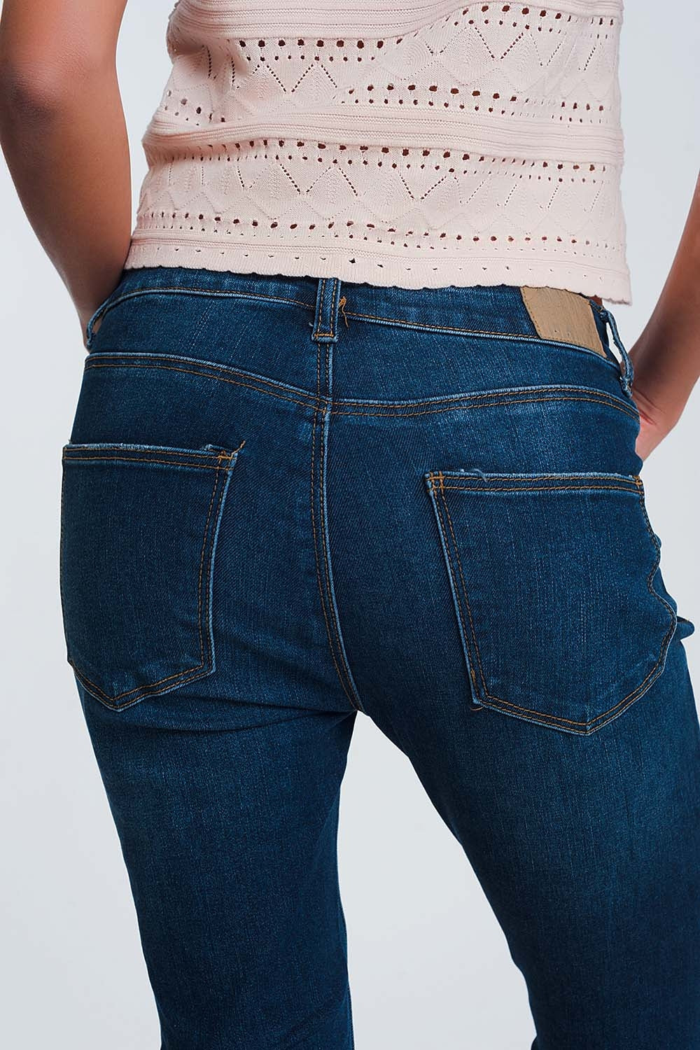 Jean skinny taille classique – Bleu Clair