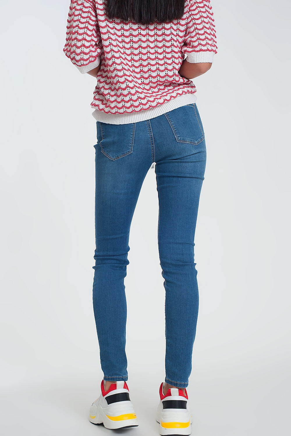 Jeggings délavage foncé