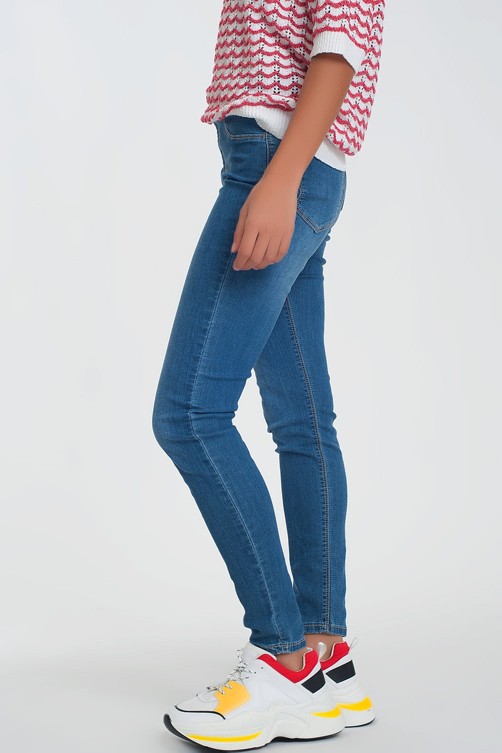 Jeggings délavage foncé