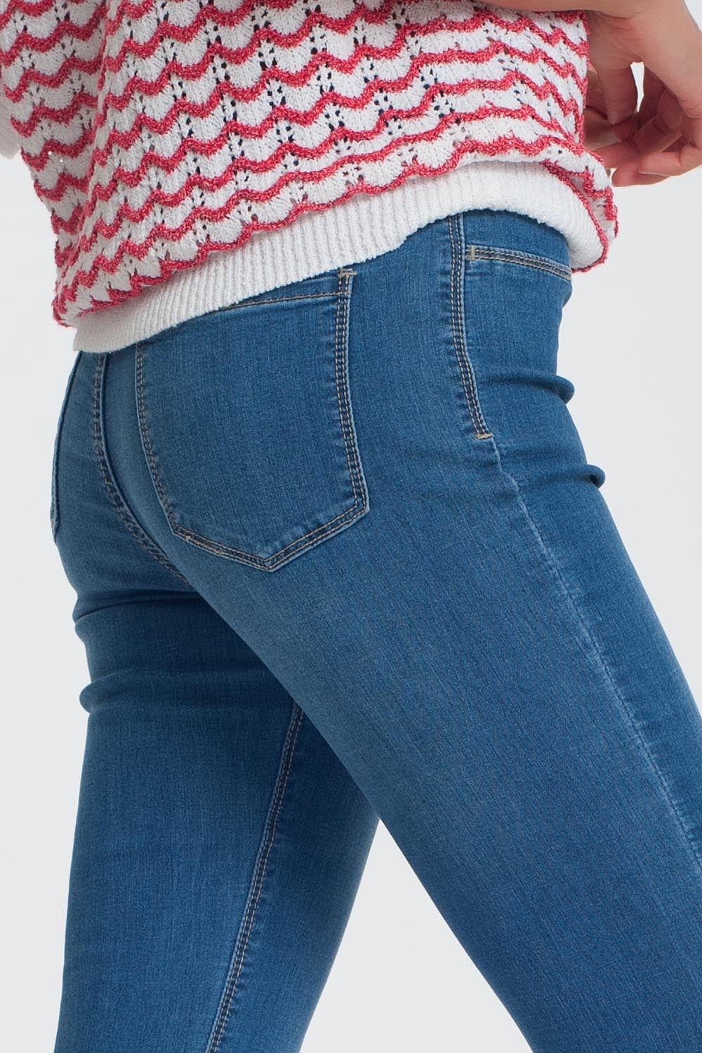Jeggings délavage foncé