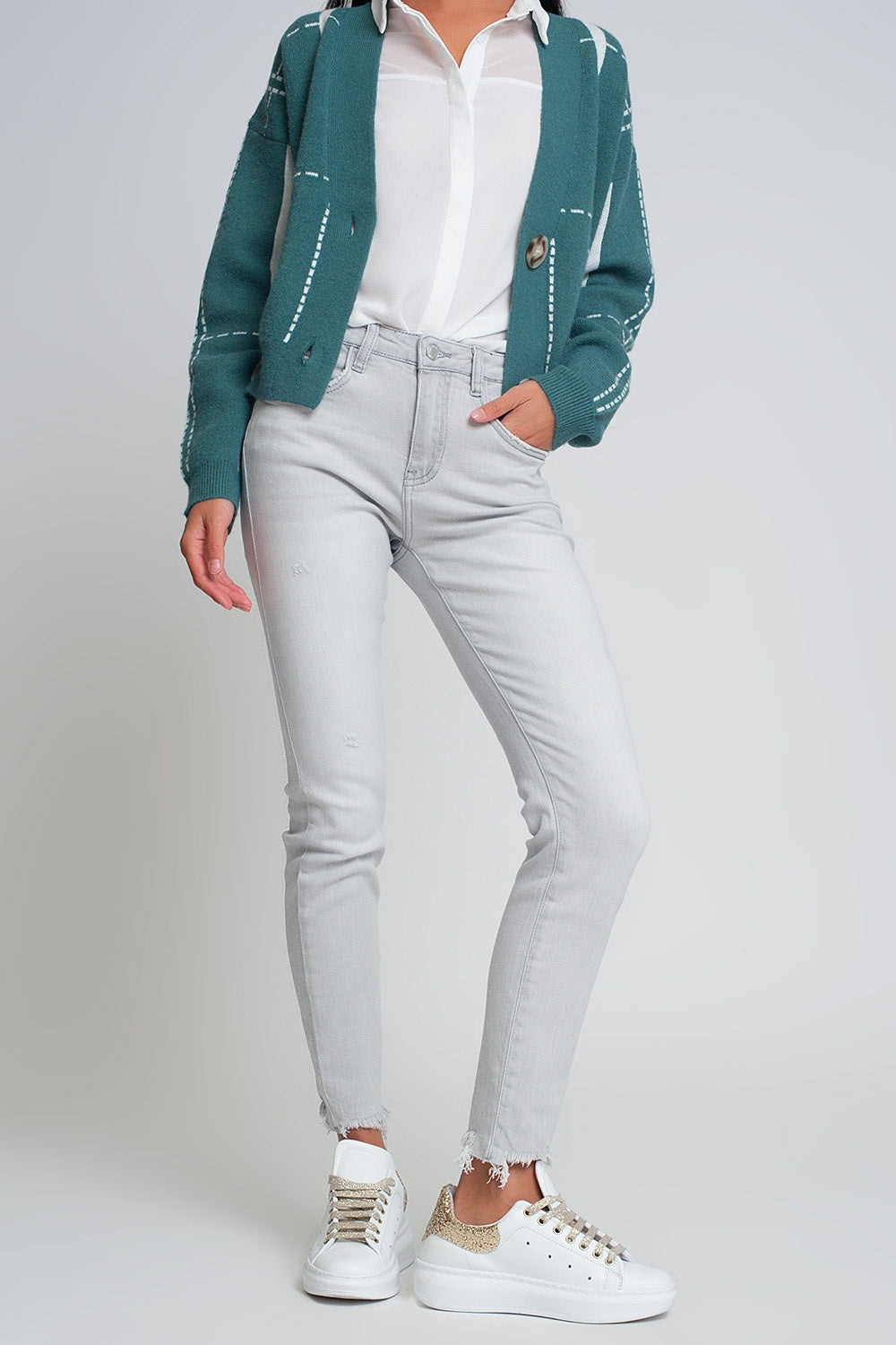Jean skinny - Gris