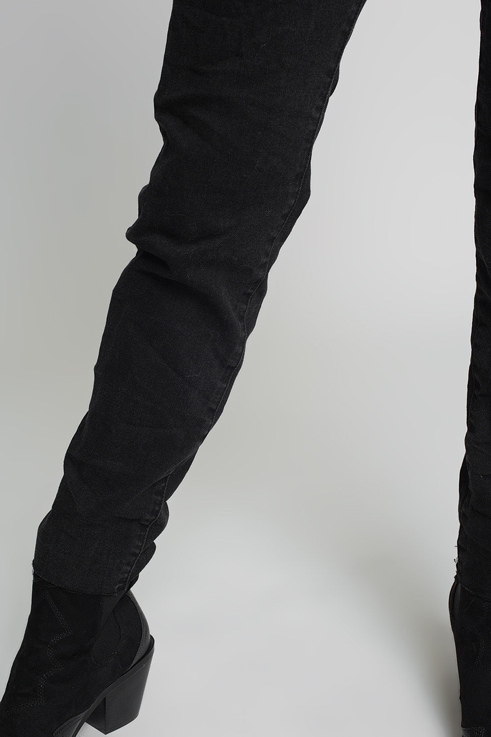 Jean mom taille haute Noir